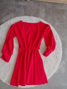 Czerwona tunika 3/4 rękaw 