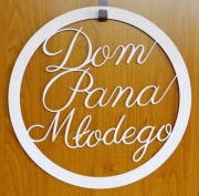 Koło ślubne dom Pana Młodego, dekoracja 30cm