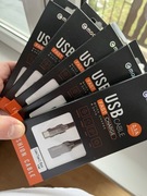 5x kabel USB -USB C czarny oplot 2.1A