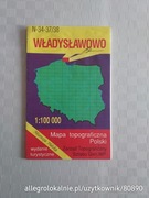 mapa topograficzna polski 1:100000 N-34-37/38 | władysławowo