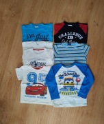 7 sztuk t-shirt koszulki długi krótki rękaw chłopięce dla chłopca 110/116