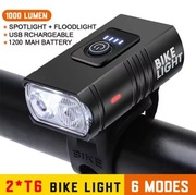 Lampka rowerowa przednia LED BikeLight T6 BK02 1000LM 1200mAh