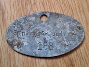 Nieśmiertelnik SAN. ERS.ABT. 2 STETTIN