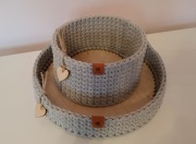 Zestaw Boho Handmade Rękodzieło ze sznurka Taras Altana taca + koszyk 
