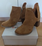 Zamszowe botki Bella Paris - nowe - 40