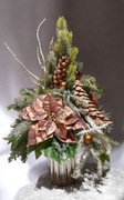 Bukiet wazon choinka na stół święta Boże
