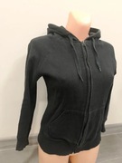 Czarna bluza z kapturem, sportowa zapinana na zamek, bluza z kieszeniami