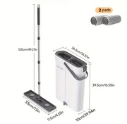 Mop z wiadrem na brudną wodę Joybos z nakładkami 