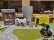 PlayStation 2 Slim Silver SUPER ZESTAW