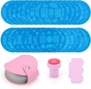 Zestaw do stemplowania paznokci 30 płytek do paznokci z różnymi wzorami