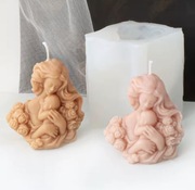 MAMA PRZYTULA DZIECKO forma silikonowa 7.5*7.5 do Świec Wosku Odlewów Gipsu