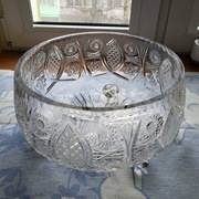 Duża misa kryształowa na 3 nóżkach 