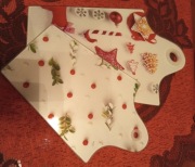 SMUKEE dwie DESKI DO KROJENIA/PODKŁADKI w piękny świąteczny wzór 