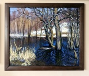 Obraz olejny Roztopy  w ramie