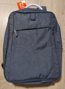 NOWY plecak na laptopa 15,6" szary 30x40x15 do samolotu bardzo mocny