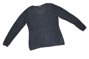 Sweter damski bluzka ze srebrną nitką serek V Orsay, r. L