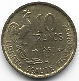 Francja 10 frank 1951 B