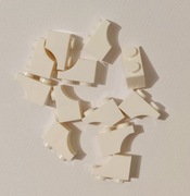 Klocek łuk 2x1 biały - 10 szt.