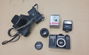 Aparat Zenit ET obiektyw Canon Helios 44M-4 + etui