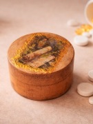 Drewniane pudełko handmade vintage na monety / leki