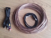 Zestaw kabli głośnikowy hdmi rca...