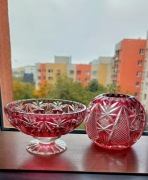 Piękny, zestaw, kryształów PRL. 