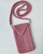 Torebka na telefon. Saszetka. Etui. Handmade. Rękodzieło.Uchwyt na telefon.