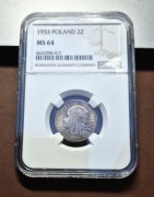 II RP - 2 złote 1933 - NGC MS64