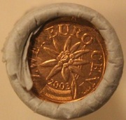 2 EURO CENT  2002 AUSTRIA - ORYGINALNA ROLKA BANKOWA 50 SZT.