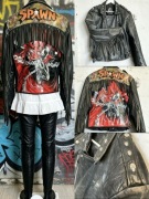 Skórzana kurtka biker AKITO custom SPAWN vintage motocyklowa