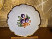 Porcelanowy talerz Ohme owoce porzeczki śliwki 