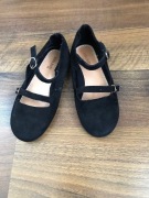 Balerinki Zara 24 czarny zamsz