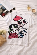 Biała Dziewczęca Koszulka Tshirt Atomówki PowerPuff Girls 170 