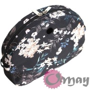 Czarny organizer do Obag MOON LIGHT bzy konwalie beżowe 2 kieszenie OMAY