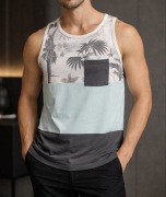 Pull & Bear top koszulka męska S wakacyjny Tank top plaża summer festival