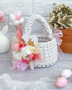 Ręcznie Pleciony Koszyczek Wielkanocny dla dzieci święconka