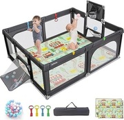 Składany Kojec dla Dziecka z Materacem + Bramka, Piłki, Siatki