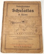 Schulatlas z czasów Zaborów H.Harms w twardej Tekturowej Oprawie str 3-26