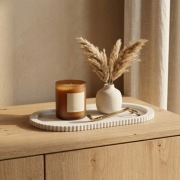 Taca Dekoracyjna Gipsowa Podstawka pod Biżuterię Świece Boho Design Oval