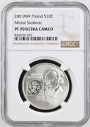 10 zł - 2001 - Michał Siedlecki (1873-1940) - NGC PF70 Ultra Cameo