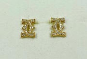 NOWE 2,46g 585 złote kolczyki sztyfty śrubki na prezent z cyrkoniami