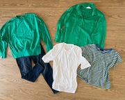 MEGA PAKA zestaw ubrań damskich L 24 szt koszule bluzki spodnie