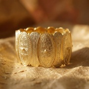 Męska Bransoleta GOLDEN ARMOR 5cm | Szeroki Mankiet  | Styl Boho Luxe