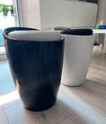 2 duże pufy ze schowkami