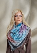 Wielobarwny szal Cheressi Concepts – 100% wiskoza, bardzo dobry stan