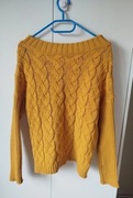 Musztardowy sweter z wełną 