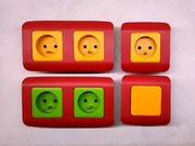 Gniazdko elektryczne JAVAL podwójne x2 pojedyncze włącznik światła 