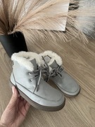 Reserved buty botki szare kożuch nowe rozmiar 27