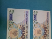 200 zł DESTRUKT Przesunięty nadruk, Stan UNC