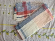 Damski zimowy szalik w kratę kolorowy